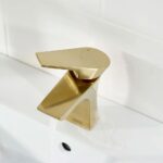Bristan Hourglass Brushed Brass Eco Start Basin Mixer Tap with Clicker Waste