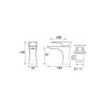 Bristan Hourglass Brushed Brass Eco Start Basin Mixer Tap with Clicker Waste