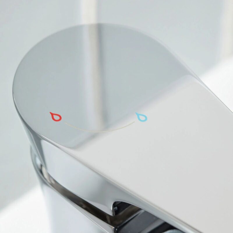 Bristan Hourglass Eco Start Chrome Basin Mixer Tap with Clicker Waste