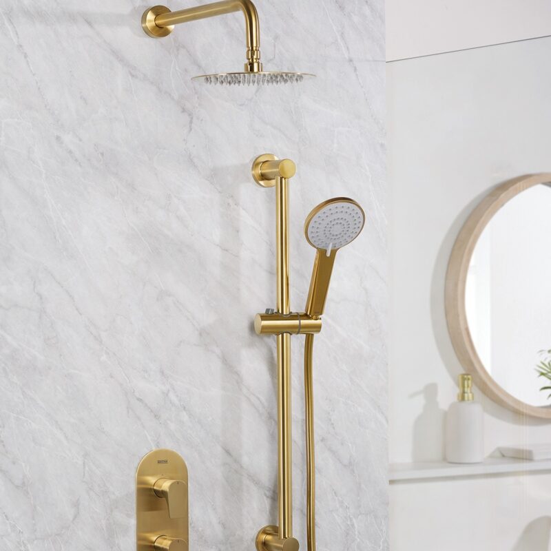 Bristan Hourglass Shower Pack 2 Brushed Brass