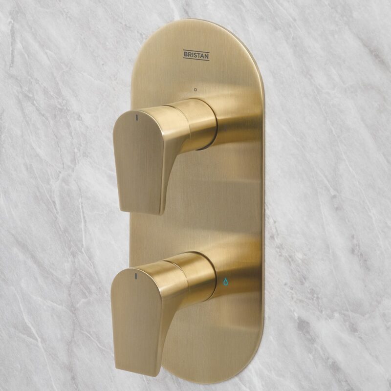 Bristan Hourglass Shower Pack 2 Brushed Brass