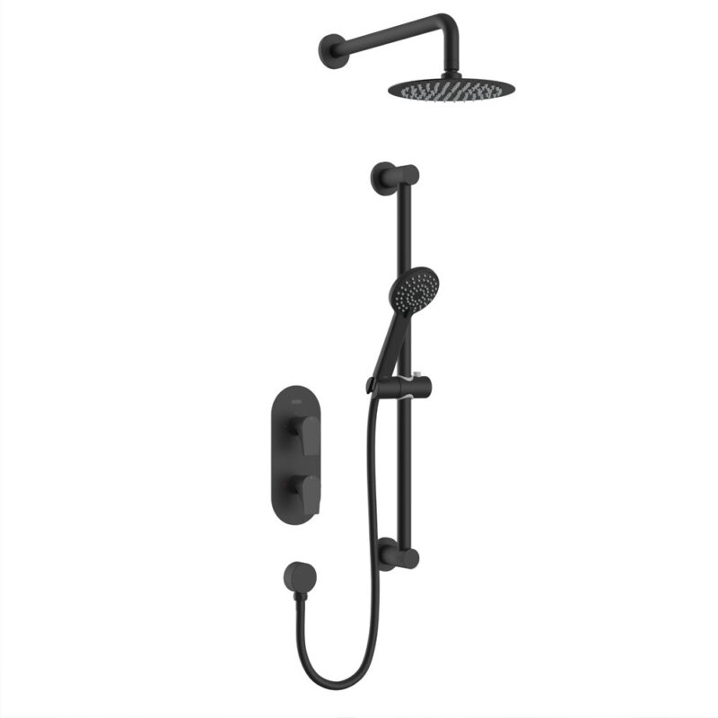 Bristan Hourglass Concealed Dual Control Shower Pack Black