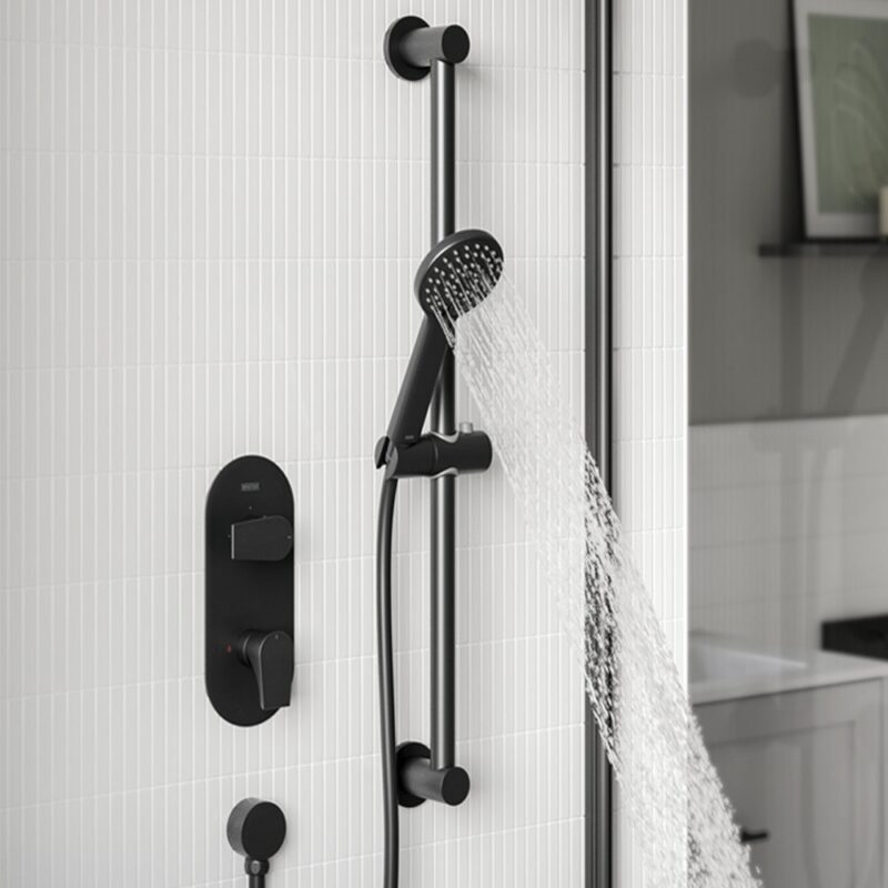 Bristan Hourglass Concealed Dual Control Shower Pack Black