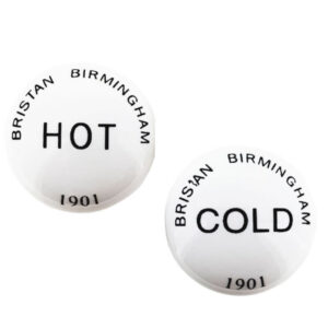 Bristan 1901 Hot & Cold White Ceramic Indices