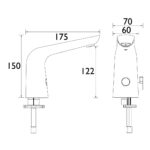 Bristan Infrared Temperature Control Automatic Basin Spout