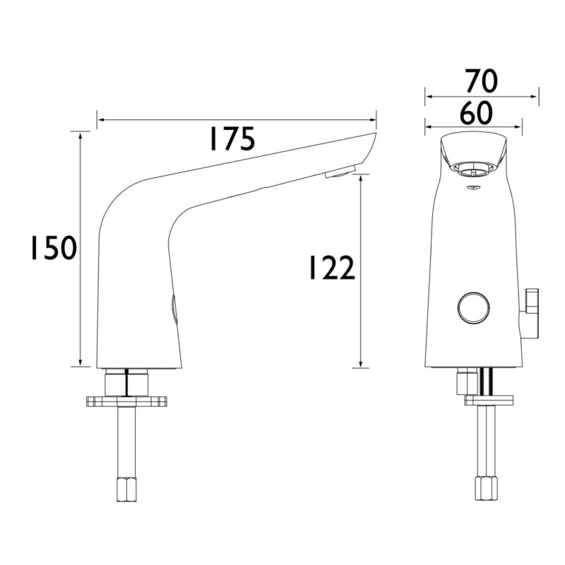 Bristan Infrared Temperature Control Automatic Basin Spout