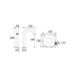 Bristan Infrared Automatic Swan Neck Basin Spout