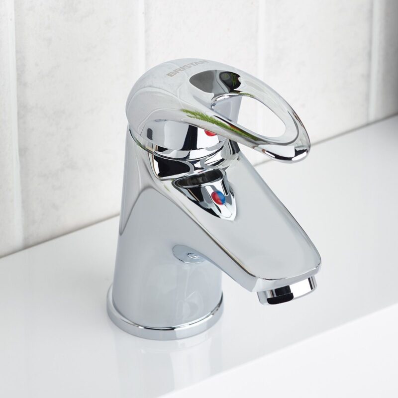 Bristan Java Small Basin Mixer with Clicker Waste Chrome