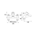 Bristan Java Bath Filler with Thermostatic Shower