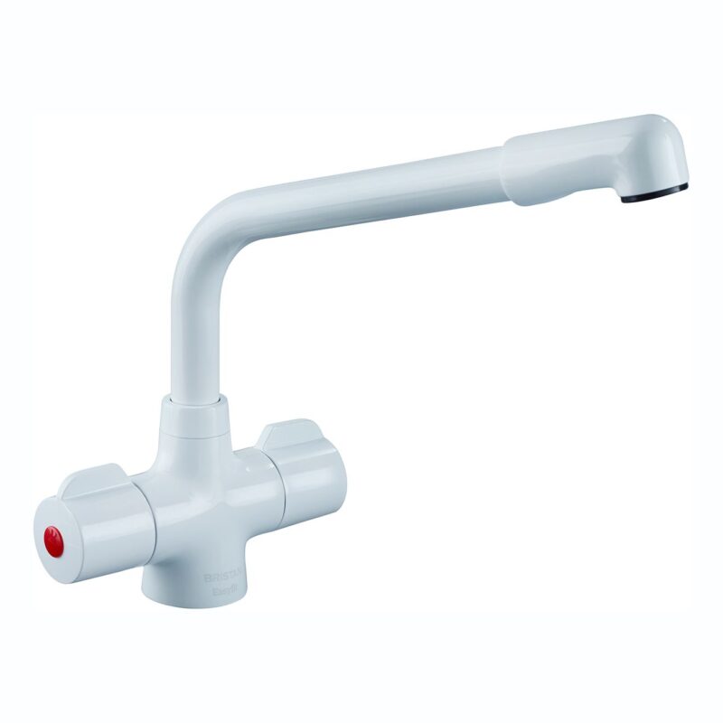 Bristan Manhattan Easyfit Mono Sink Mixer White Bristan Manhattan Easyfit Mono Sink Mixer White