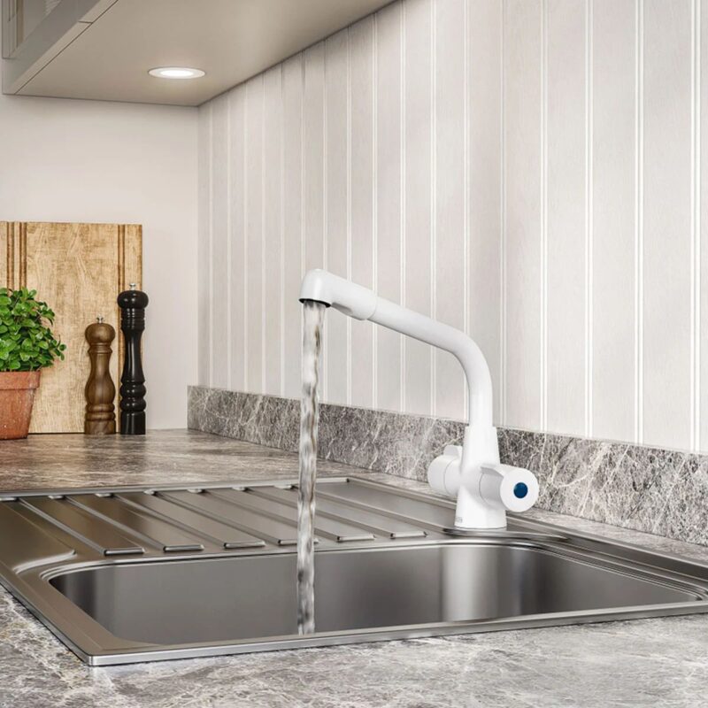 Bristan Manhattan Easyfit Mono Sink Mixer White