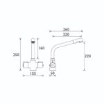 Bristan Manhattan Easyfit Mono Sink Mixer White