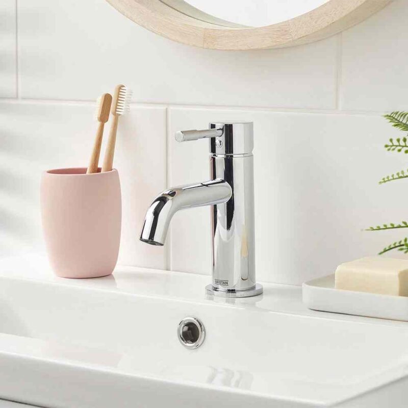 Bristan Mila Basin Mixer with Clicker Waste Chrome