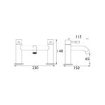Bristan Mila Bath Filler Chrome