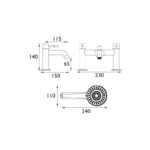 Bristan Mila Bath Shower Mixer Tap Chrome