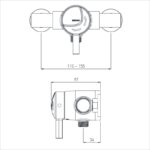 Bristan Gummers Opac Exposed Mini Shower Valve with Lever Chrome