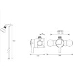 Bristan Thermostatic Mini Shower Valve with Top Outlet Rigid Riser