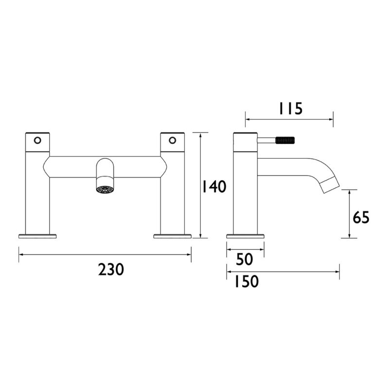 Bristan Molida Chrome Bath Filler Tap