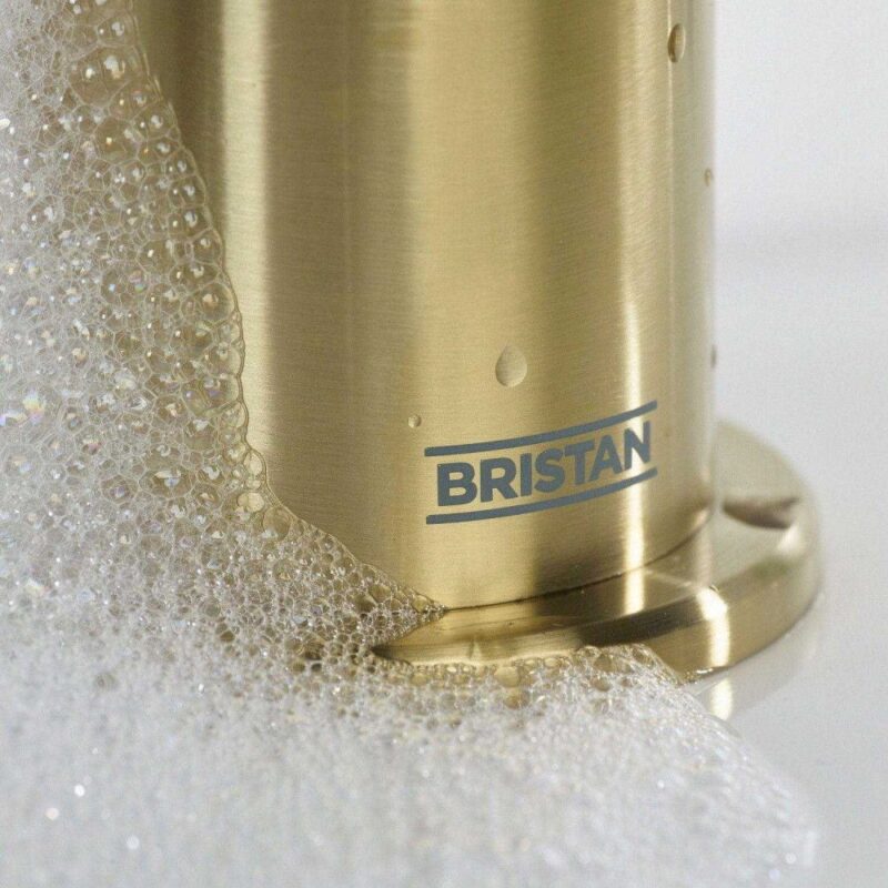 Bristan Molida Brushed Brass Eco Start Basin Mixer Tap