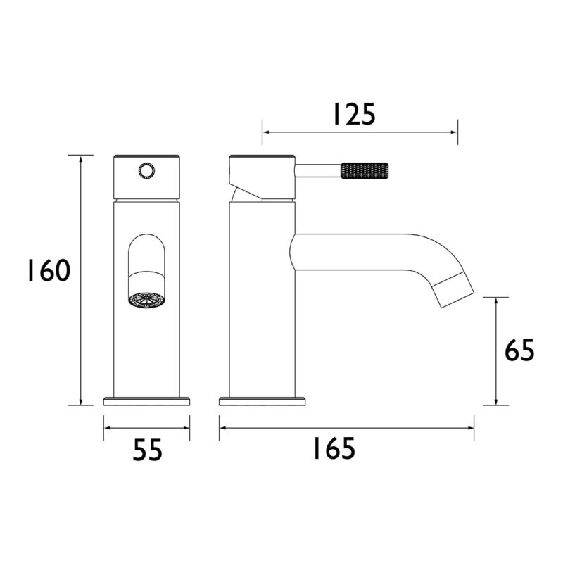 Bristan Molida Eco Start Matt Black Basin Mixer Tap