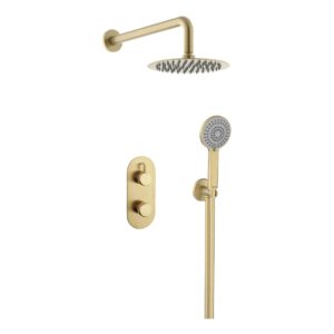 Bristan Molida Concealed Dual Control Shower Pack 2 Brushed Brass