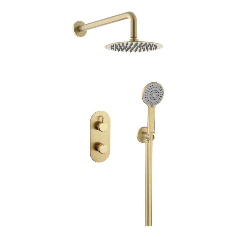 Bristan Molida Concealed Dual Control Shower Pack 2 Brushed Brass Bristan Molida Concealed Dual Control Shower Pack 2 Brushed Brass