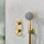 Bristan Molida Concealed Dual Control Shower Pack 2 Brushed Brass
