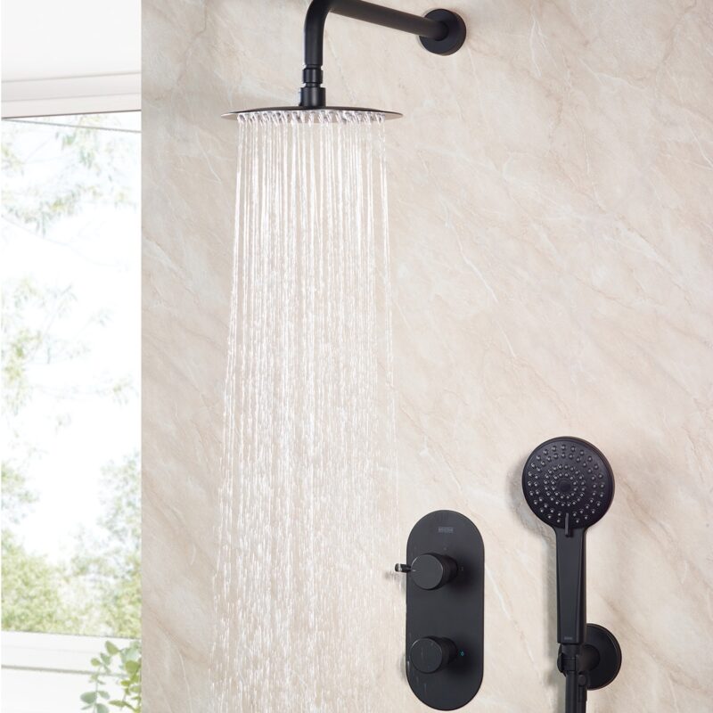 Bristan Molida Concealed Dual Control Shower Pack 2 Black