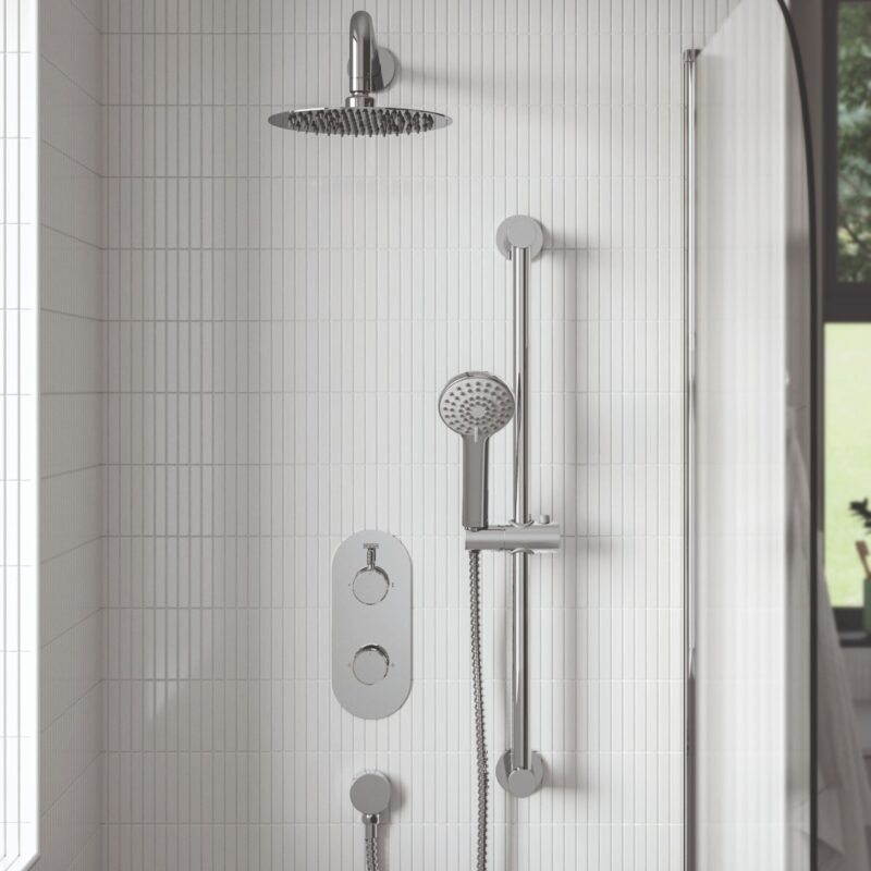 Bristan Molida Concealed Thermostatic Two Outlet Shower Pack Chrome