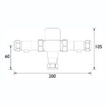 Bristan Gummers 15mm TMV3 Thermostatic Mixing Valve with Isolation