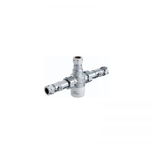 Bristan Gummers 15mm Thermostatic Mixing Valve, Isolation Elbows
