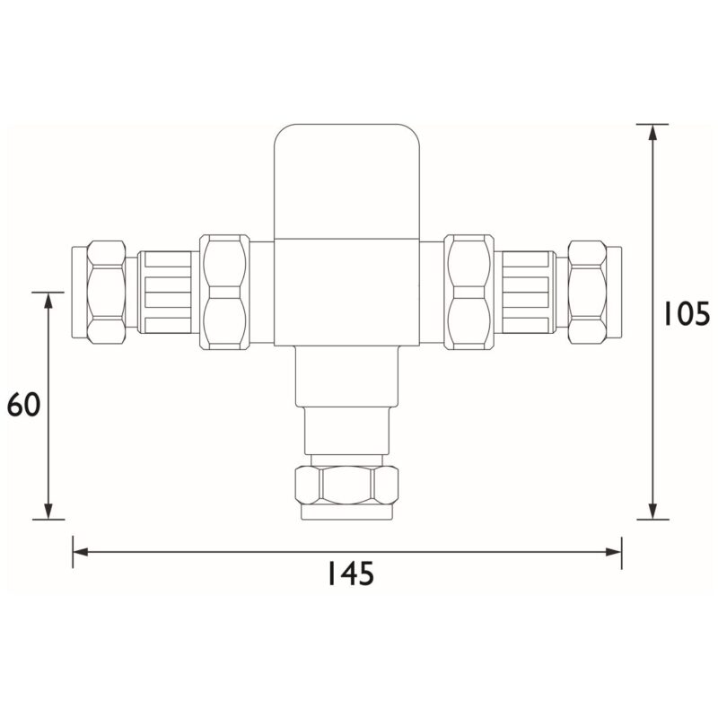 Bristan Gummers 15mm TMV3 Thermostatic Mixing Valve