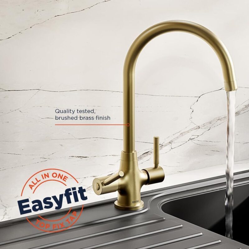 Bristan Monza Easyfit Kitchen Sink Mixer Tap Brushed Brass