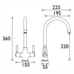 Bristan Monza Easyfit Mono Sink Mixer Chrome