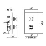 Bristan 1901 Recessed Thermostatic Chrome Shower Valve