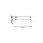 Bristan 1901 Glass Shelf Brass Chrome