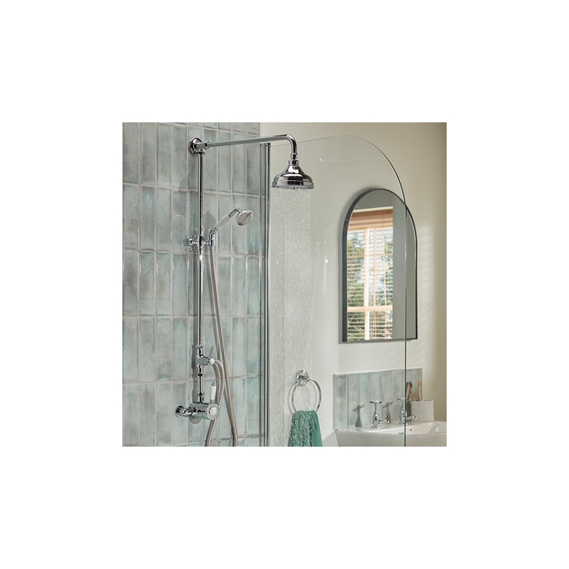 Bristan 1901 Exposed Sequential Shower Valve with Rigid Riser Kit Chrome