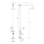Bristan 1901 Exposed Sequential Shower Valve with Rigid Riser Kit Chrome