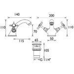 Bristan 1901 Basin Mixer with Pop-Up Waste