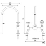 Bristan 1901 Bridge Sink Mixer