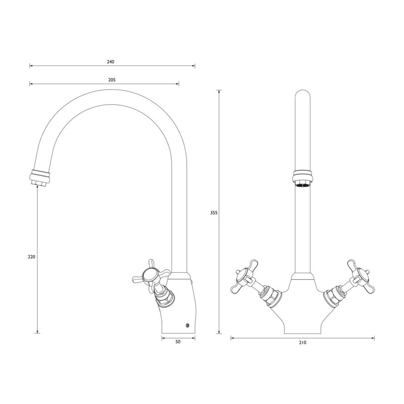 Bristan 1901 Easyfit Sink Mixer Chrome