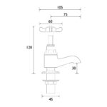 Bristan 1901 Vanity Basin Taps Chrome with Ceramic Disc Valves