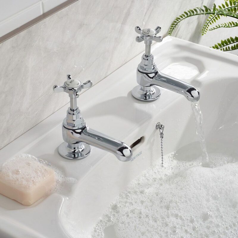 Bristan 1901 Vanity Basin Taps Chrome with Ceramic Disc Valves