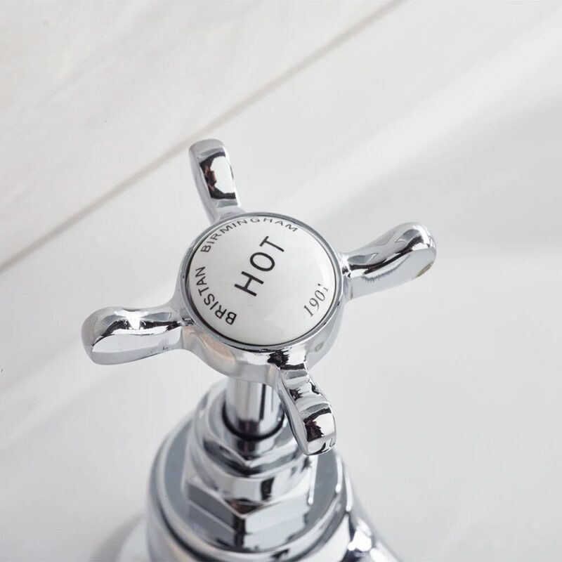 Bristan 1901 Vanity Basin Taps Chrome with Ceramic Disc Valves