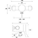 Bristan TS3650 Opac Lever Exposed Shower Valve