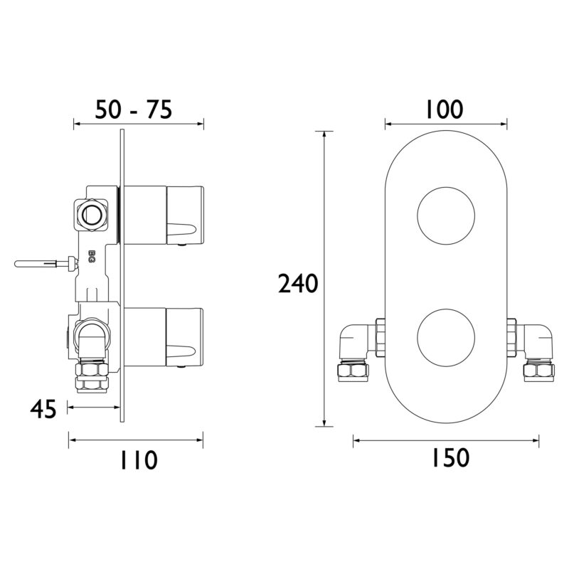 Bristan Pivot Recessed Shower Valve with Diverter