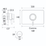Bristan Prism Concealed Concentric Chrome Shower Valve