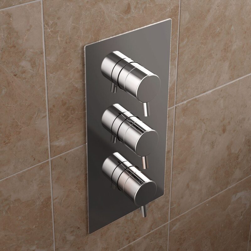 Bristan Prism Concealed Thermostatic 3 Control Shower Valve, 2 Outlets