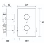 Bristan Prism Recessed Thermostatic Dual Control Shower Valve