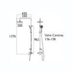Bristan Prism Exposed Single Control Shower with Rigid Riser